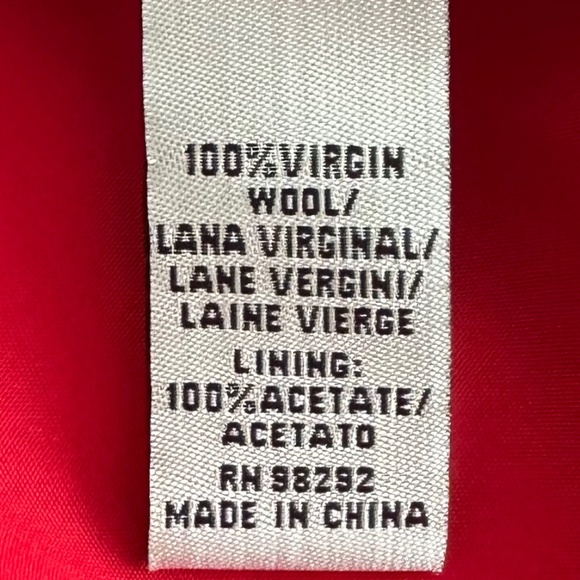 Tibi 100% Virgin Wool A-Line Midi Dress Red 6 Minimalist Holiday Fall Winter - Picture 10 of 15